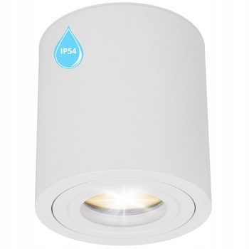 Oprawa Halogenowa Tuba LED GU10 do ŁAZIENKI Biała WODOODPORNA okrągła IP54