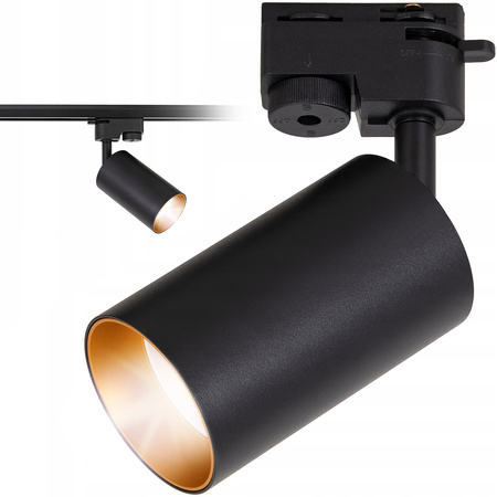 Oświetlenie szynowe czarno-złote 4x GU10 szyna 2m
