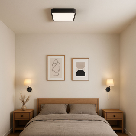 Plafon sufitowy LED czarny 30x30cm