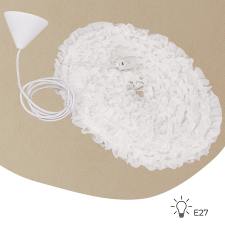 Lampa wisząca sufitowa chmurka biała E27 Żyrandol do pokoju dziecięcego