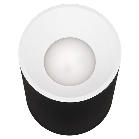 Oprawa sufitowa natynkowa Tuba GU10 okrągła czarno-biała