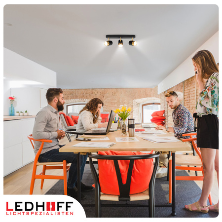 Kinkiet sufitowy potrójny SPOT GU10 czarny złoty