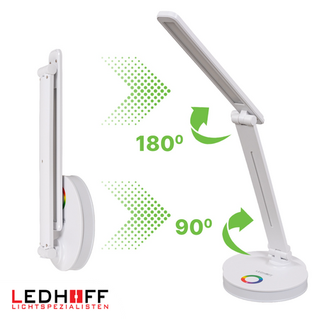 Lampka biurkowa LED do gamingu biała 5W + światło RGB