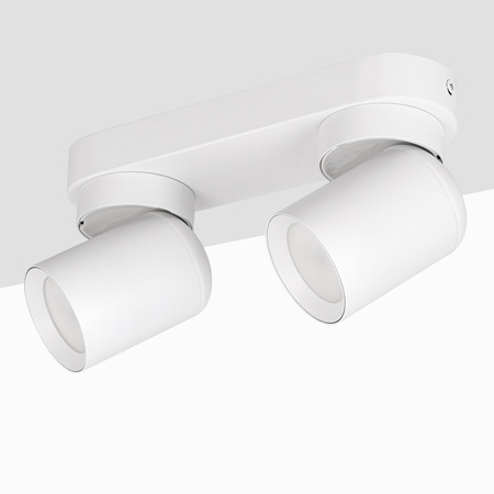 Kinkiet sufitowy podwójny Spot GU10 biały