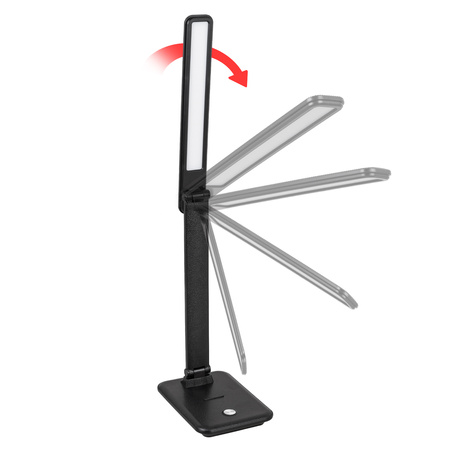 Lampka biurkowa LED czarna 9W z uchwytem na telefon