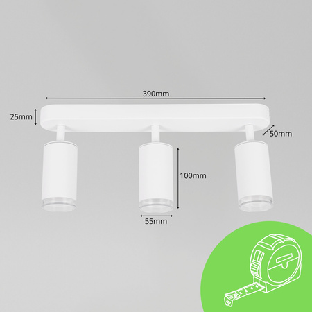 Kinkiet sufitowy potrójny SPOT 3xGU10 biały wodoodporny