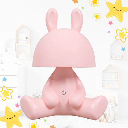 Lampka nocna LED dla dzieci KRÓLIK ciepłe światło Bezprzewodowa