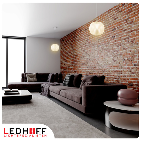 Lampa wisząca kula biała papierowa E27 do salonu sypialni NOWOCZESNA