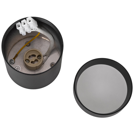 Oprawa sufitowa natynkowa Tuba GU10 okrągła czarna