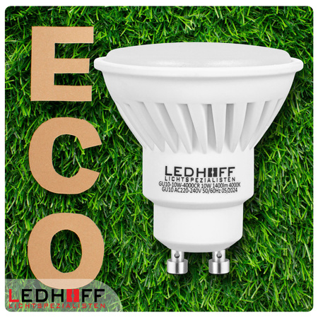 Żarówka LED GU10 10W 1400lm bardzo jasna Naturalna biała