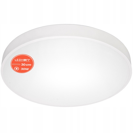 Plafon sufitowy LED biały 30cm - wysoka wydajność świetlna 100lm/W