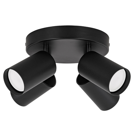 Kinkiet sufitowy okrągły poczwórny Spot GU10 czarny