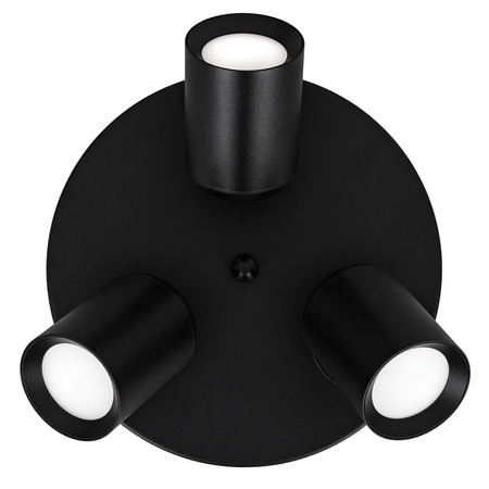 Kinkiet sufitowy okrągły potrójny Spot GU10 czarny
