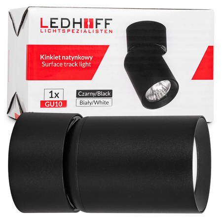 Kinkiet sufitowy pojedynczy Spot GU10 czarny