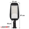 Lampa uliczna LED 100W 13000lm na parking regulowany uchwyt