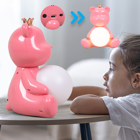 Lampka nocna LED dla dzieci MIŚ wielokolorowe światło RGB