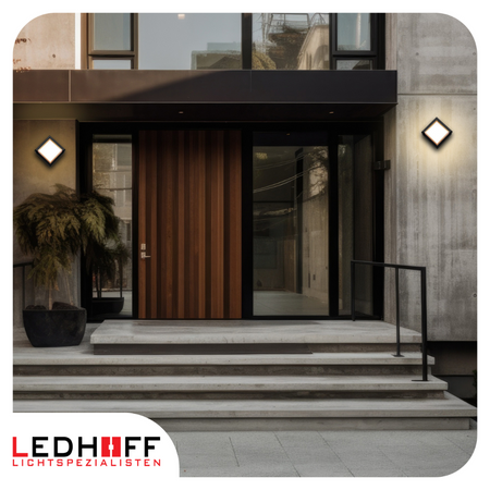 Lampa elewacyjna LED zewnętrzna Kinkiet ścienny kwadrat SMART RGB 10W