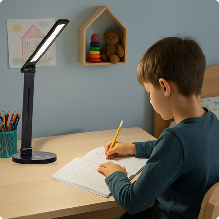 Lampka biurkowa LED czarna 5W + Timer