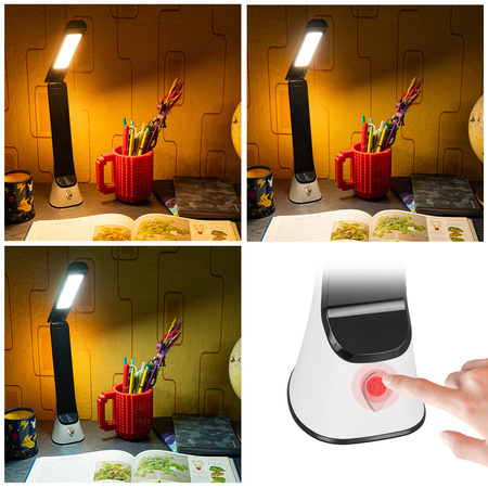 Lampka biurkowa LED biała 7W + dioda