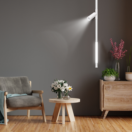 Oprawa magnetyczna reflektor LED lampa na szynoprzewód 9W BIAŁA 4000K tuba