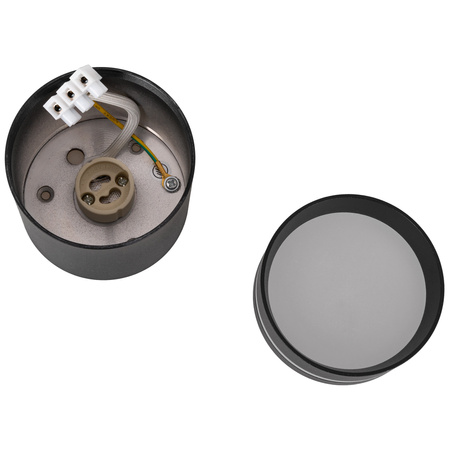 Oprawa sufitowa natynkowa Tuba LED GU10 okrągła czarna