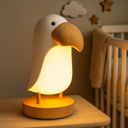 Lampka nocna LED dla dzieci Bezprzewodowa TUKAN ciepłe światło