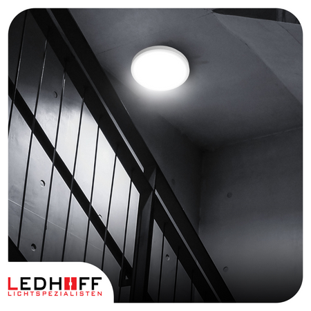 Plafon LED Lampa sufitowa 22cm 3 barwy światła IP65 biała