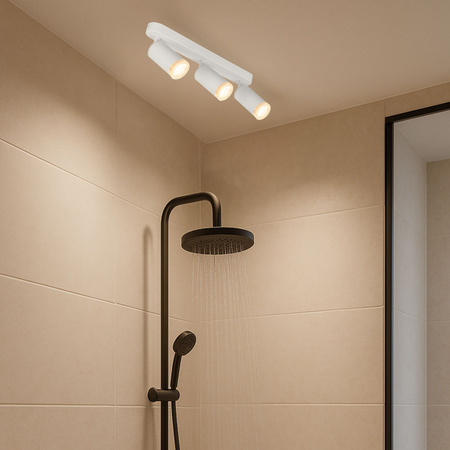 Kinkiet sufitowy potrójny SPOT 3xGU10 biały wodoodporny