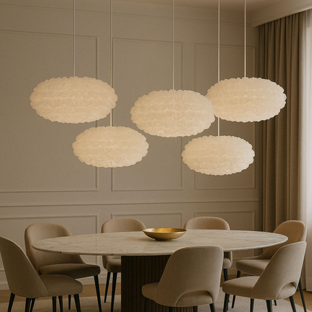 Lampa wisząca sufitowa chmurka biała E27 Żyrandol do pokoju dziecięcego