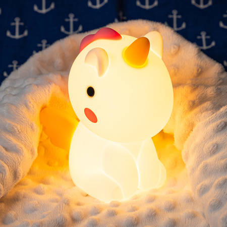 Lampka nocna LED dla dzieci JEDNOROŻEC wielokolorowe światło RGB