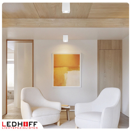 Oprawa sufitowa natynkowa kwadratowa Tuba GU10 biała