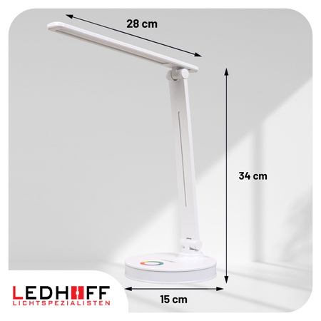 Lampka biurkowa LED do gamingu biała 5W + światło RGB