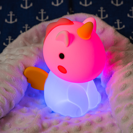 Lampka nocna LED dla dzieci JEDNOROŻEC wielokolorowe światło RGB