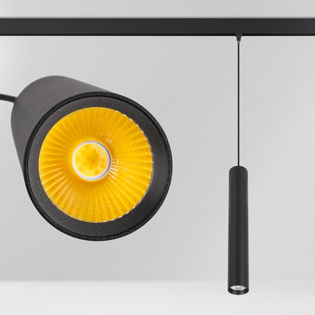 Lampa wisząca sufitowa LED do szyny magnetycznej M20 12W czarna tuba 3 BARWY ŚWIATŁA + kabel