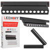 Lampa LED reflektor do szyny magnetycznej 12W punktowa CZARNA 4000K oprawa regulowana