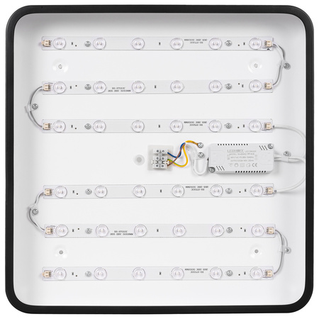 Plafon sufitowy LED czarny 40x40cm