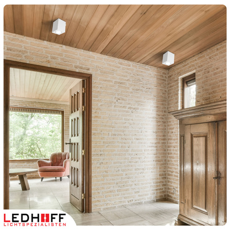 Oprawa sufitowa natynkowa kwadratowa Tuba GU10 biała