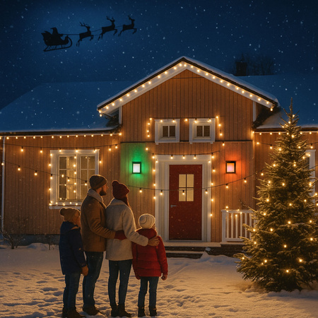 Girlanda ogrodowa łańcuch świetlny 7,3m + 25x żarówka LED dekoracja świąteczna