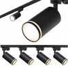 Zestaw Szynoprzewód Szyna 2m + 4x Lampa na szynę GU10 LED czarna
