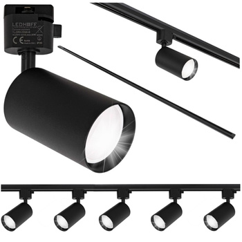 Oświetlenie szynowe czarne 5x lampa GU10 + szyna 2m