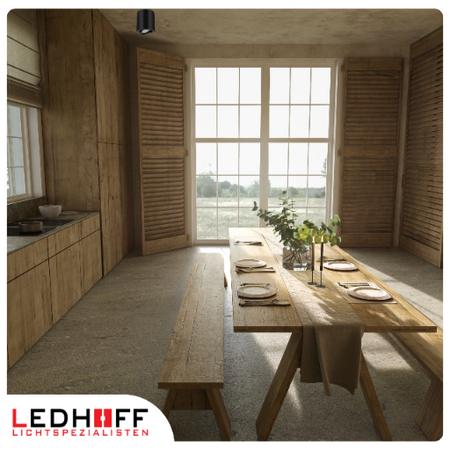 Oprawa sufitowa natynkowa Tuba GU10 okrągła czarna