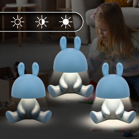 Lampka nocna LED dla dzieci KRÓLIK ciepłe światło Bezprzewodowa