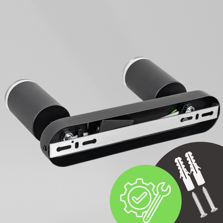 Kinkiet sufitowy podwójny SPOT GU10 czarny wodoodporny