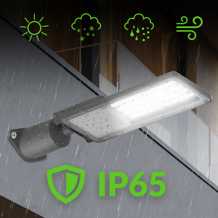 Lampa uliczna LED wodoodporna 50W 5500lm światło neutralne 5000K