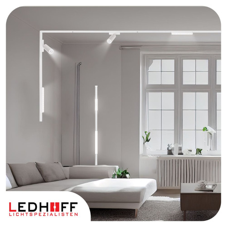 Oświetlenie szynowe magnetyczne 2x SZYNA 1m + 5x lampa LED łącznik PIONOWY