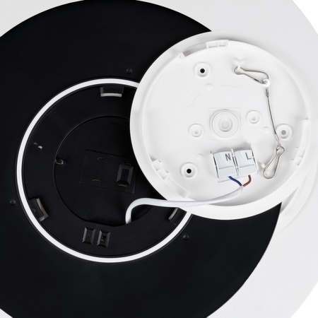 Plafon sufitowy LED okrągły czarny Lampa sufitowa 3 barwy światła 30cm IP54