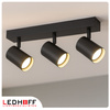 Lampa sufitowa Kinkiet potrójny GU10 czarny LINEA