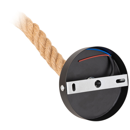 Lampa sufitowa wisząca Sznur konopny jutowy 1,2m Lina E27 Boho