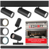 ZESTAW M20 LED 3x Lampa punktowa SPOT 20W 3 BARWY ŚWIATŁA + szyna magnetyczna 1m