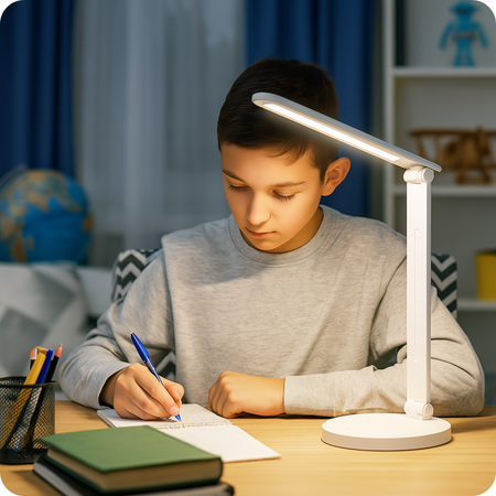 Lampka biurkowa LED biała 5W + Timer